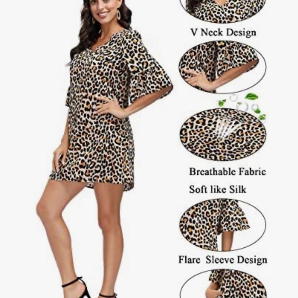 NWT Buenos Ninos Leopard Dress - Picture 3 of 3